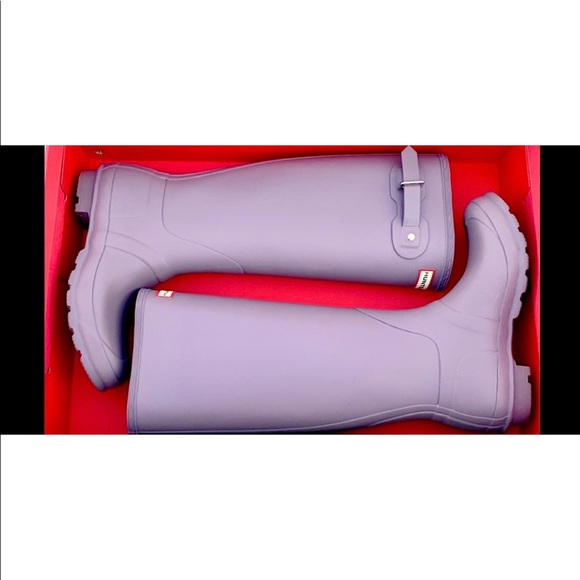 NWT Hunter Original Tall Matte Purple Rain Boot - Picture 2 of 9